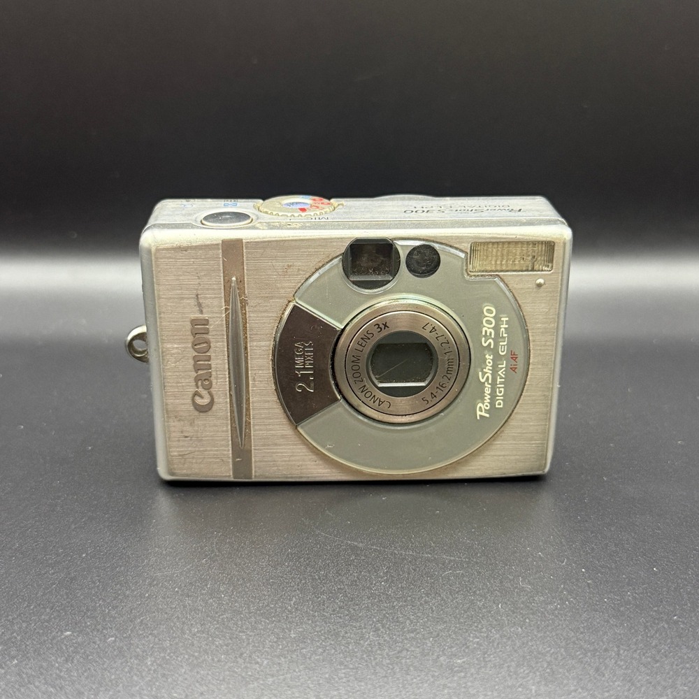 Canon PowerShot S300 Digital ELPH 2.1MP Camera Silver PC1008 Parts Repair